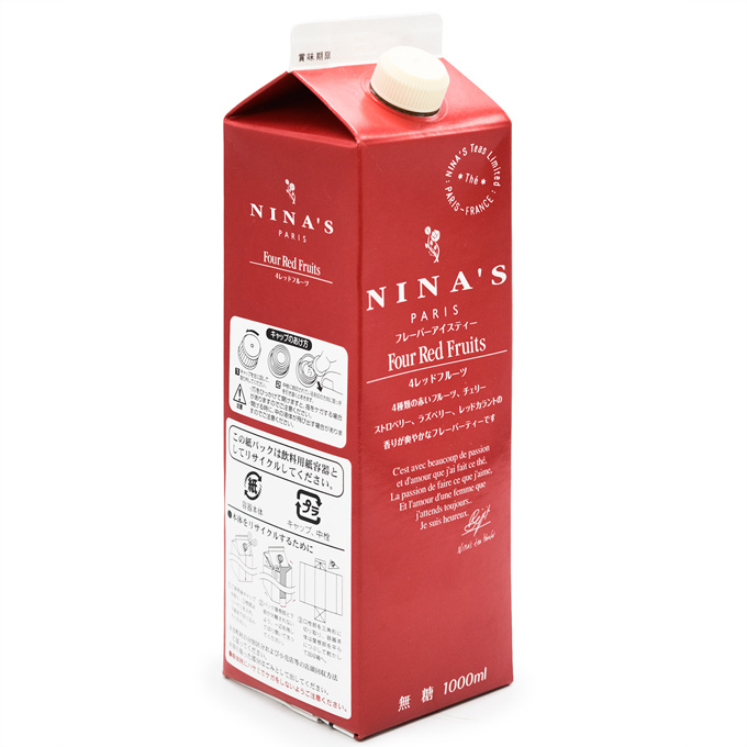 ４レッドフルーツアイスティー【無糖】／1000ml　6本（1ケース） 詳細画像 NO COLOR 2